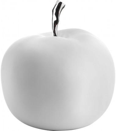 FIGURINE Pomme en résine blanc