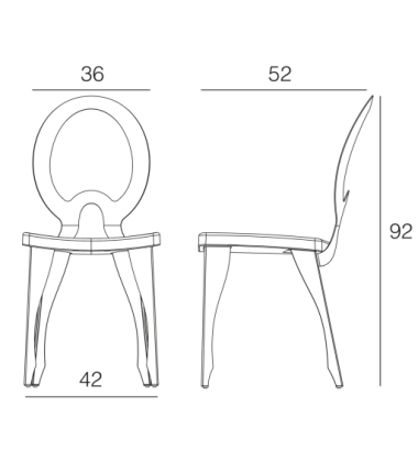Chaise en tissu 'écopelle' LUIGI_4