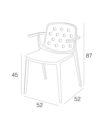 Chaise avec accoudoirs ADELE_1