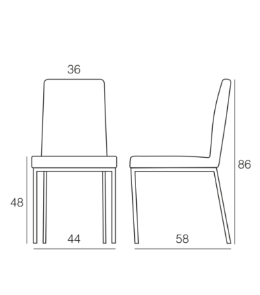 Chaise similicuir DOLI2