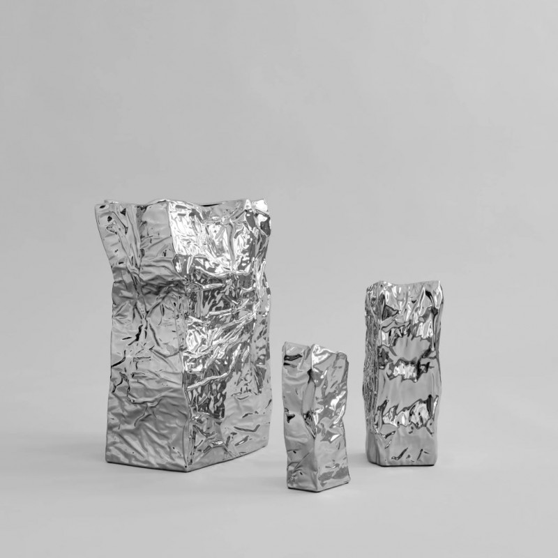 Vase Kami mini chromé
