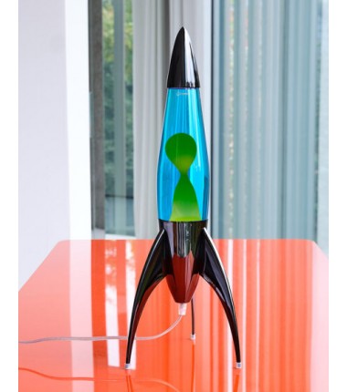 Lampe à lave fusée Telstar Rocket noire