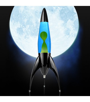 Lampe à lave fusée Telstar Rocket noire
